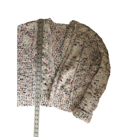 Moon & Madison Chunky Knit Ivory Pink Blue Cardigan Sweater Size XS - Picture 9 of 9